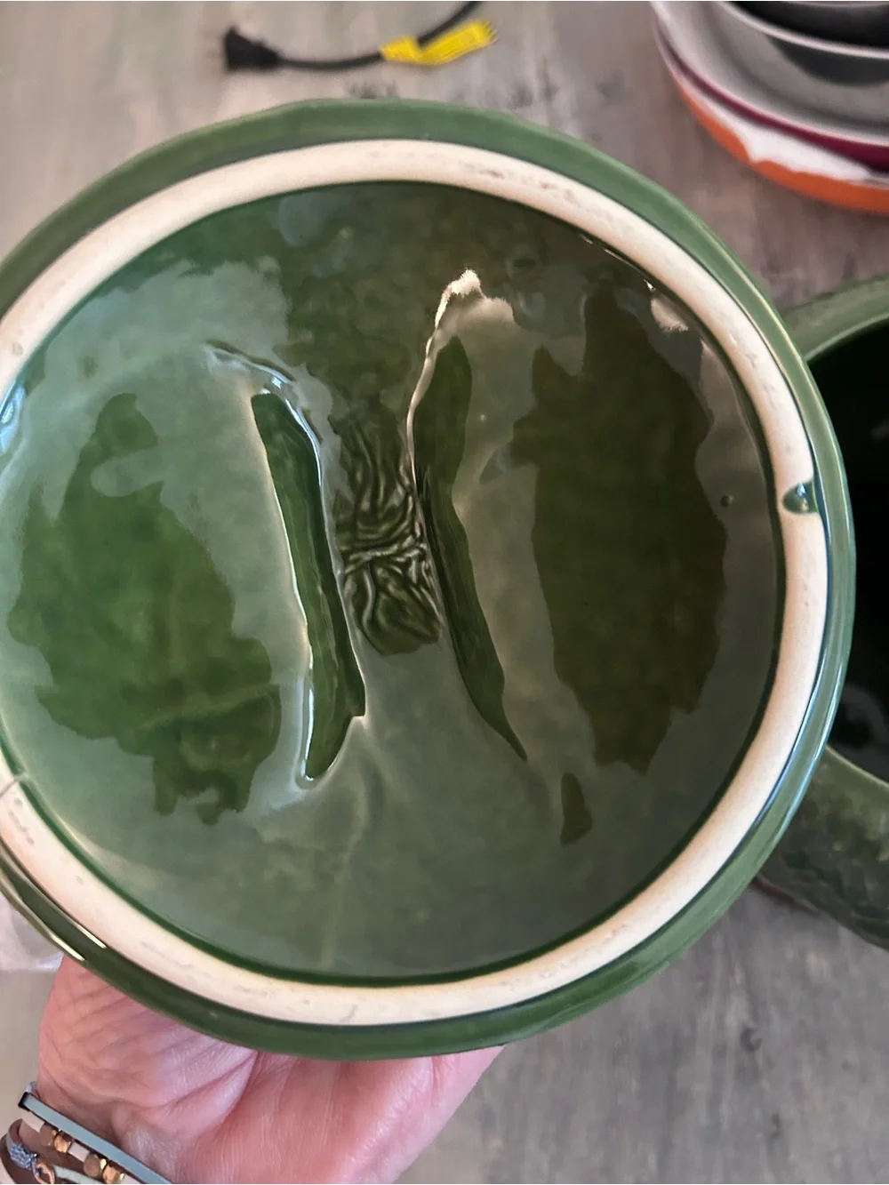 Tree Cookie Jar - Green & Brown Ceramic Storage